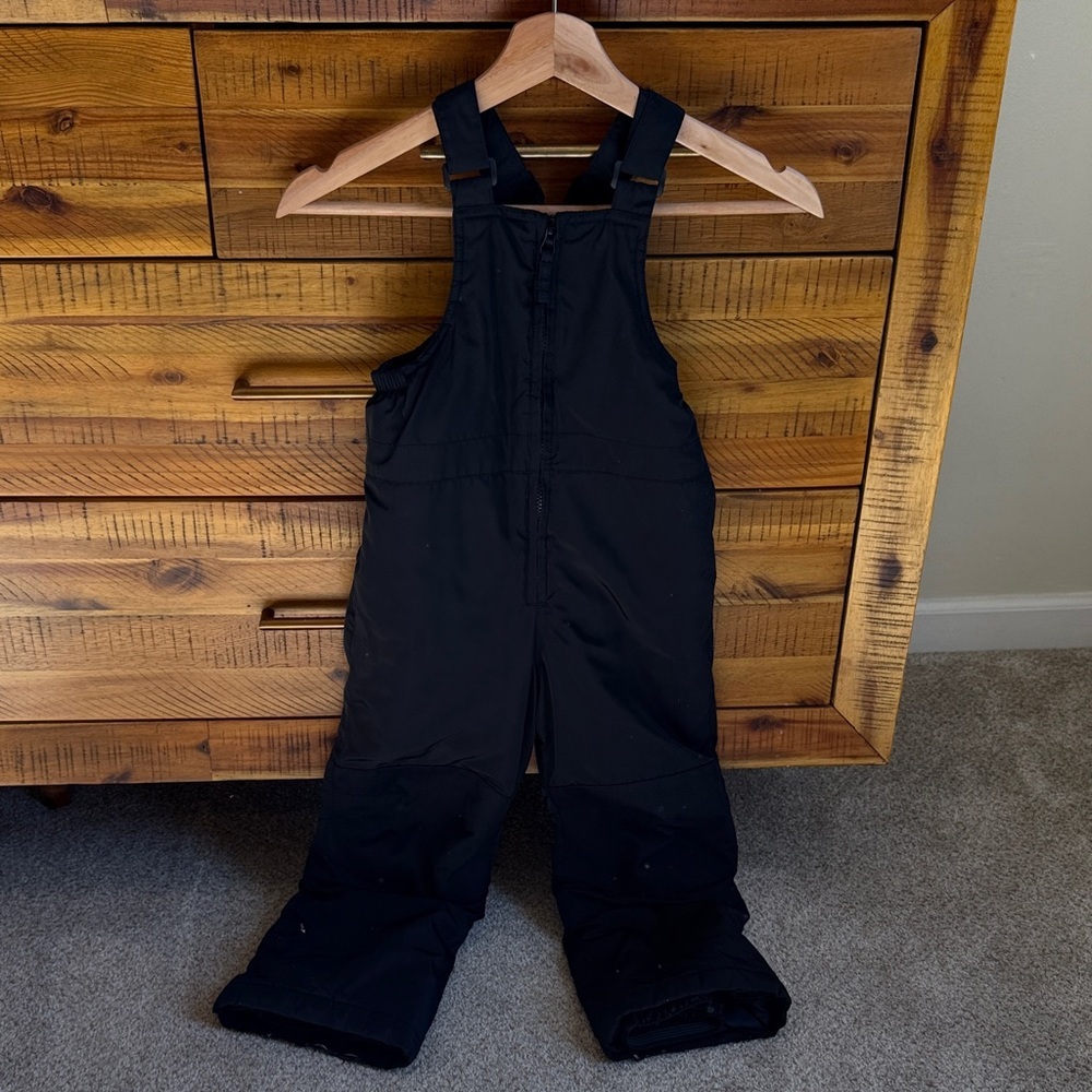 Lands End Kids Black Snow Bib Overalls